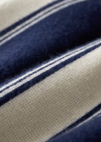 MILANO KNITTED TWO-TONE CASHMERE SET - NAVY