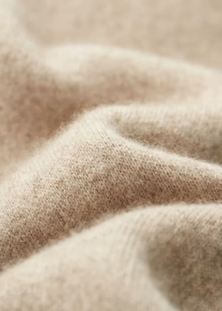 MILANO KNITTED CASHMERE SET - CHAMPAGNE