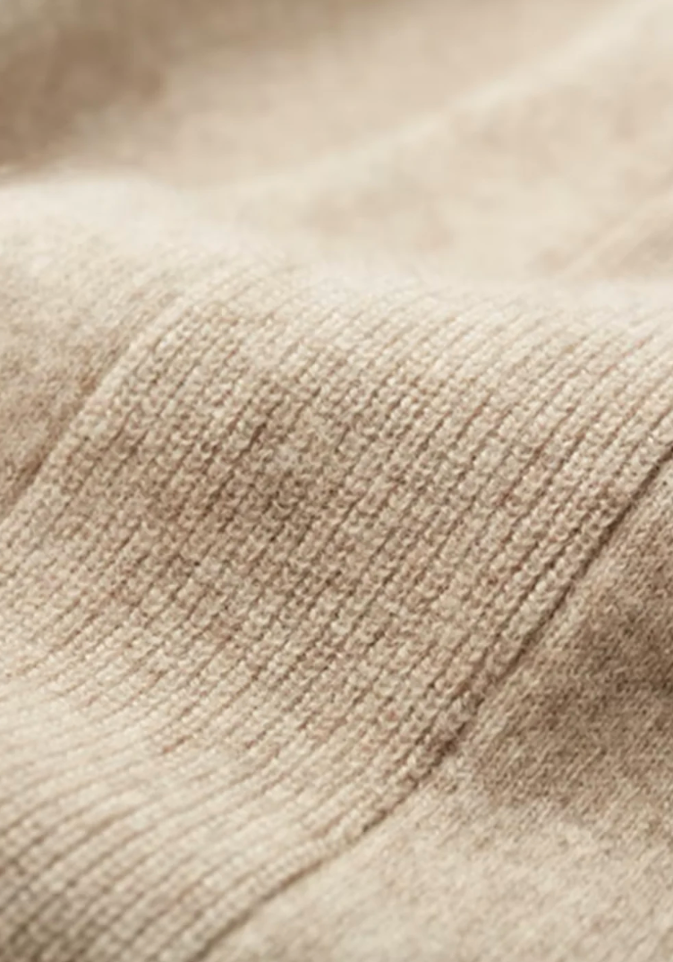 MILANO KNITTED CASHMERE SET - CHAMPAGNE