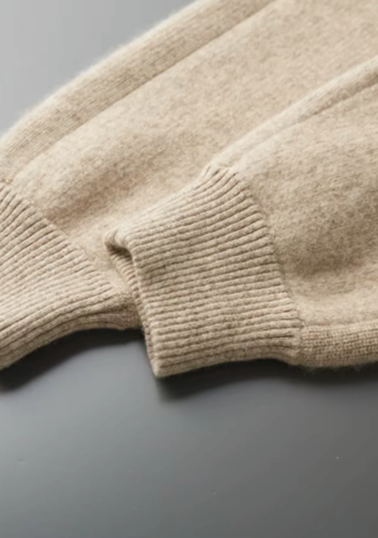 MILANO KNITTED CASHMERE SET - CHAMPAGNE