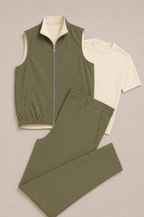 Milano Reverso Set Oliva & Crema flat-lay