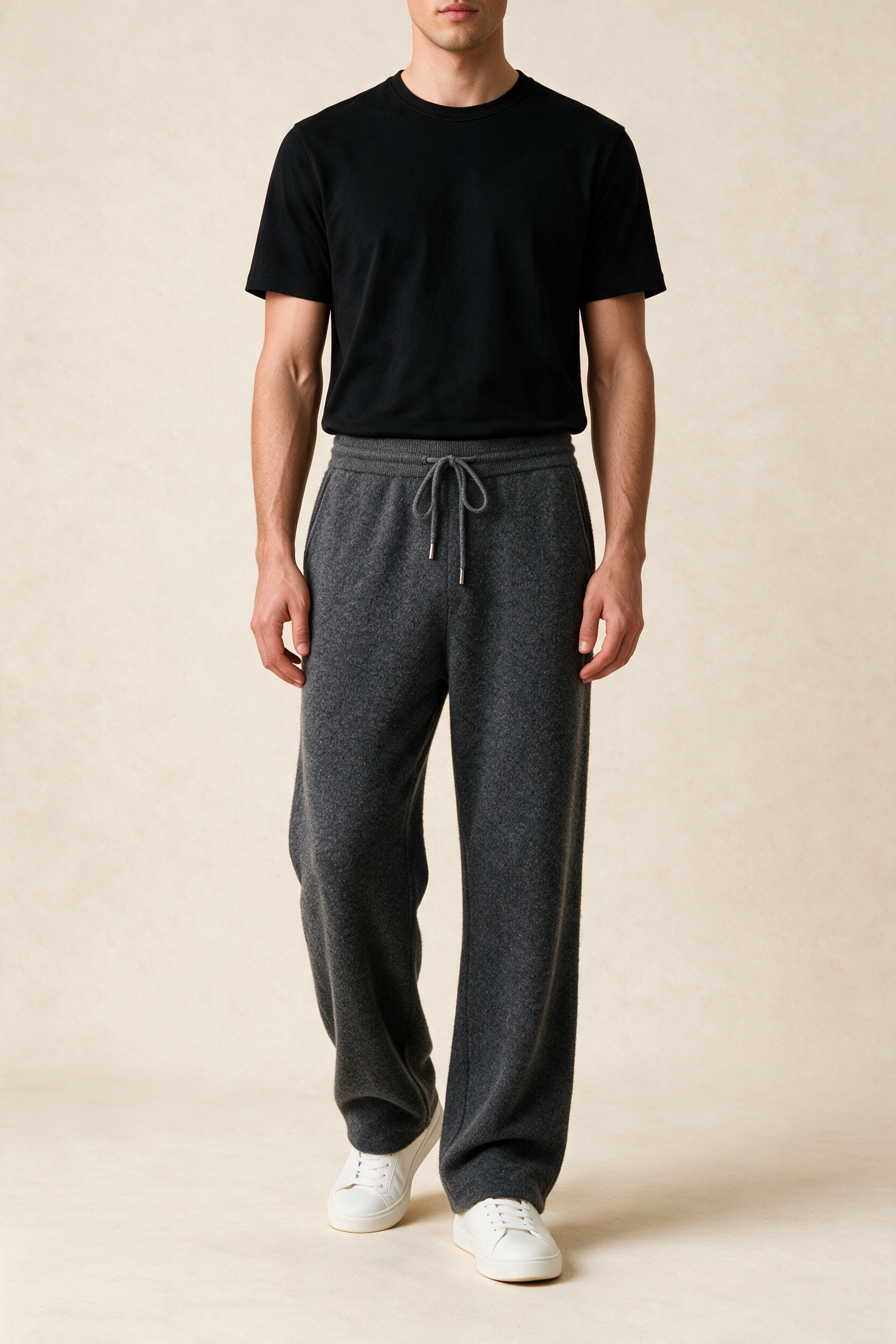 MILANO CASHMERE LARGO JOGGER - ANTRACITE