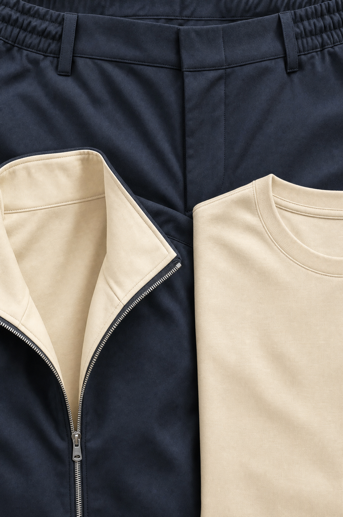 Milano Reverso Set Blu & Crema detail