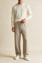 MILANO CASHMERE LARGO JOGGER - SABBIA