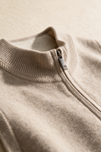 MILANO CASHMERE PIENO GILET - SABBIA