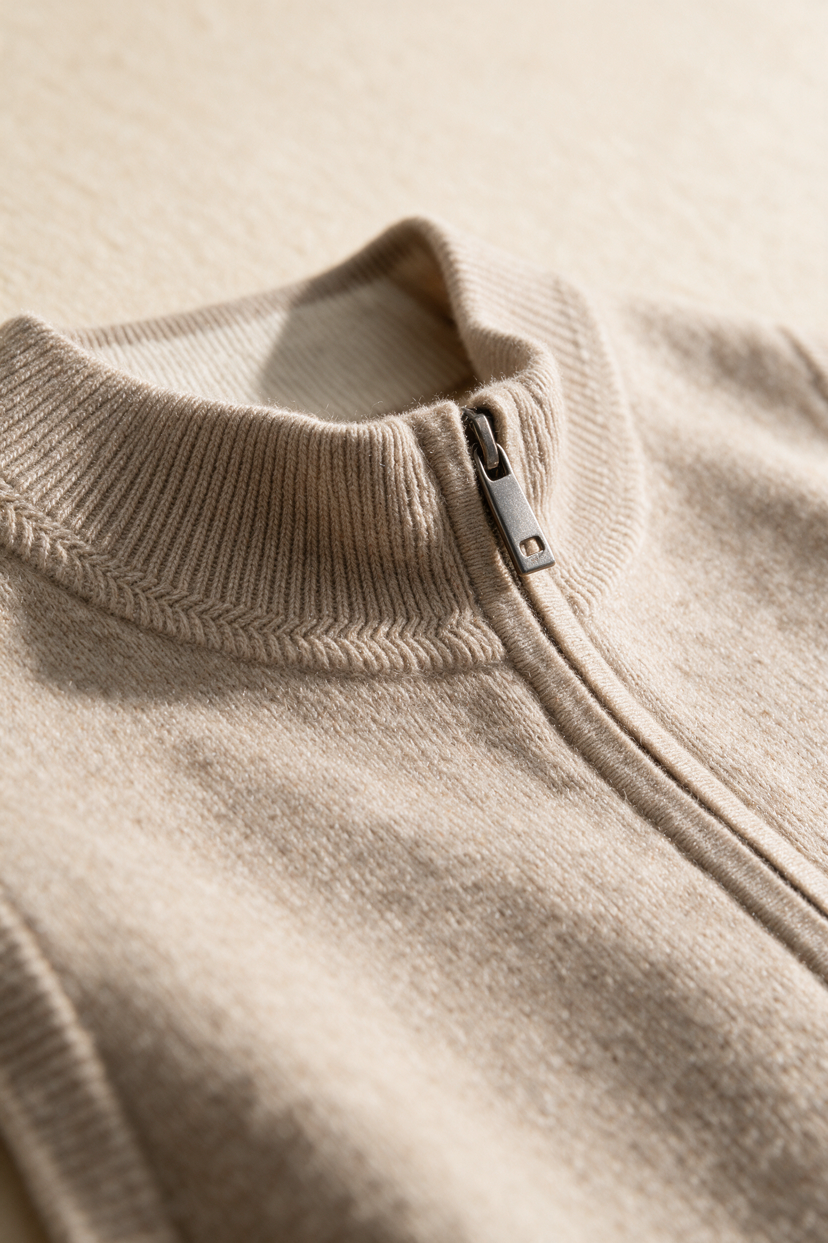 MILANO CASHMERE PIENO GILET - SABBIA