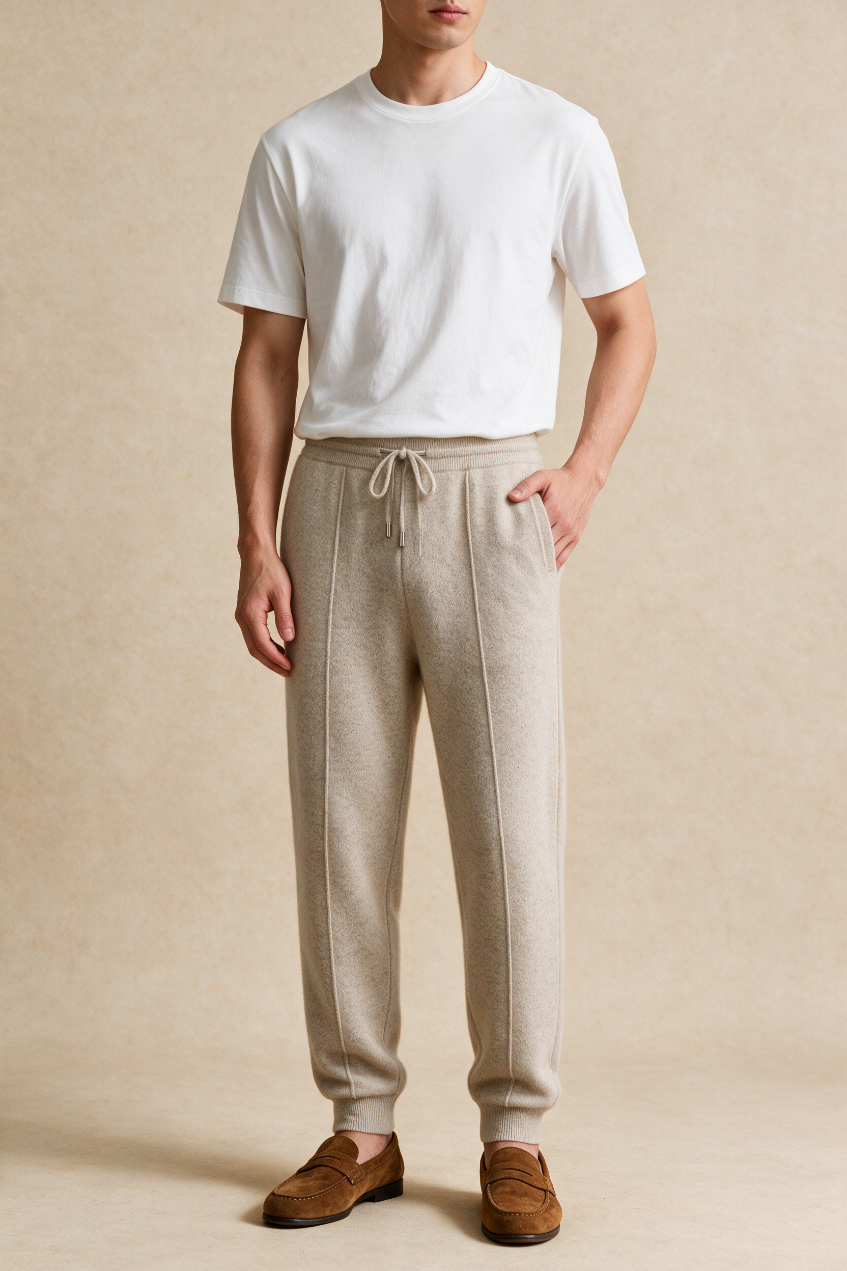 MILANO CASHMERE COMODO JOGGER - SABBIA