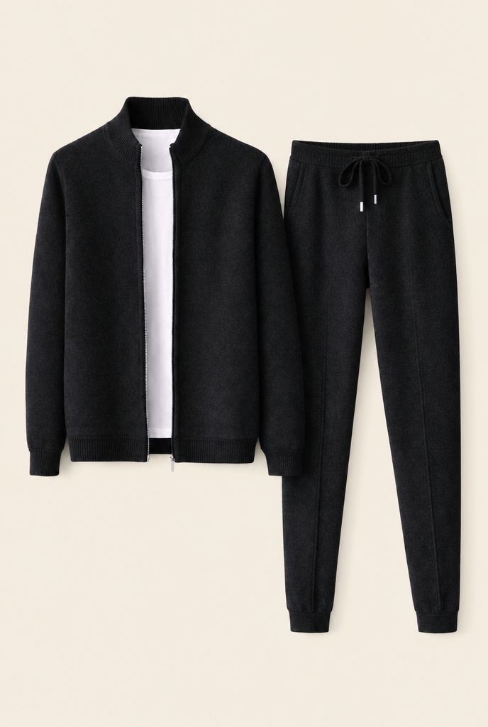 MILANO CASHMERE LOUNGE SET - BLACK