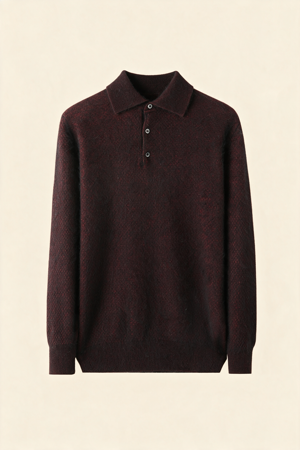 MILANO CASHMERE BERGAMO POLO - BORDEAUX