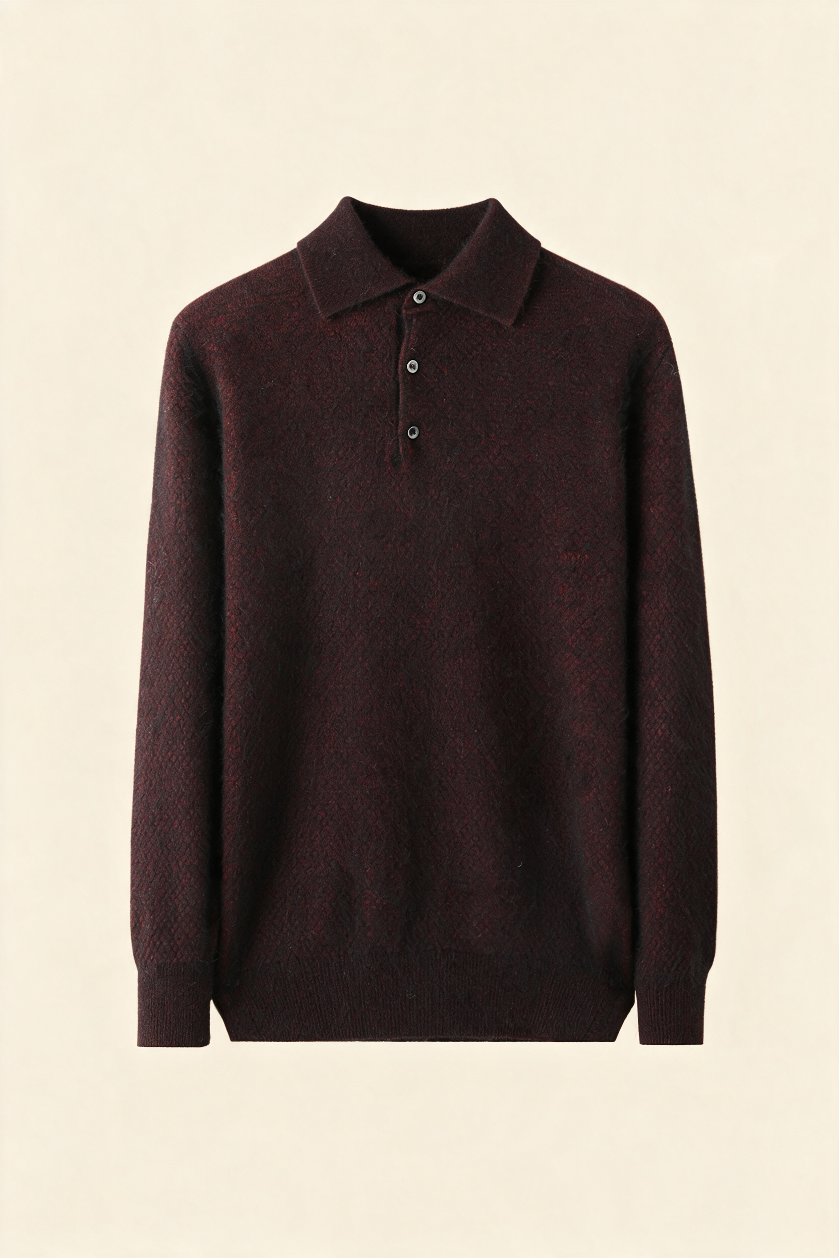 MILANO CASHMERE BERGAMO POLO - BORDEAUX