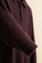 MILANO CASHMERE BERGAMO POLO - BORDEAUX