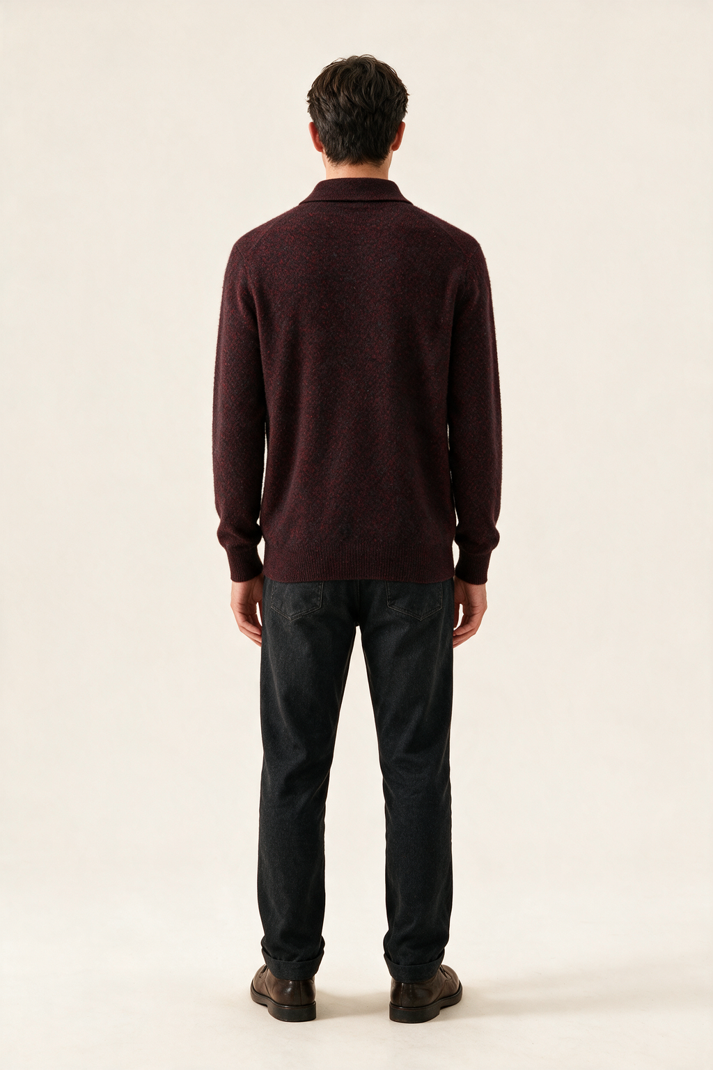 MILANO CASHMERE BERGAMO POLO - BORDEAUX