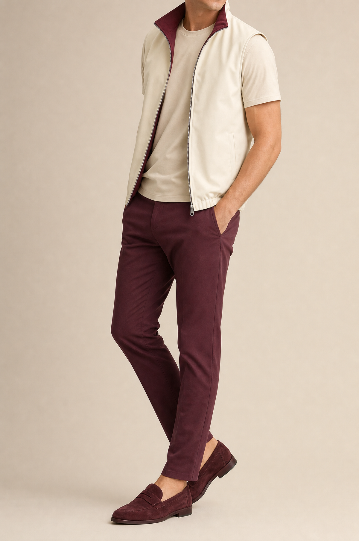 Milano Reverso Set Bordeaux & Crema reversed