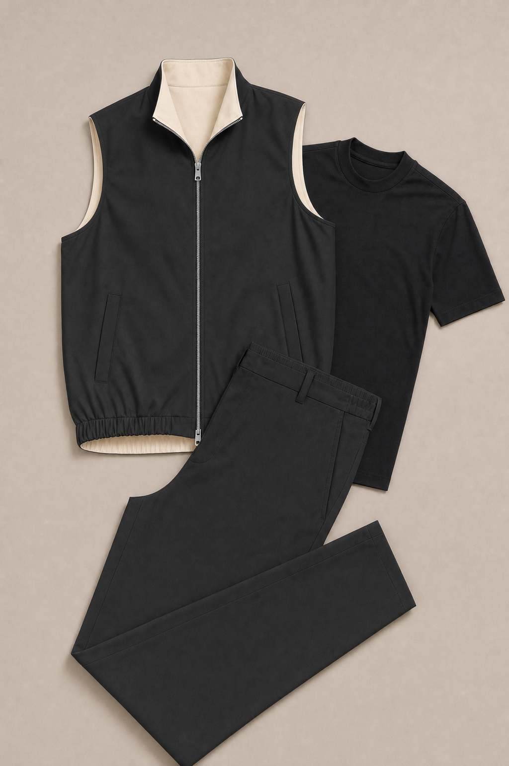 Milano Reverso Set Total Nero flat-lay