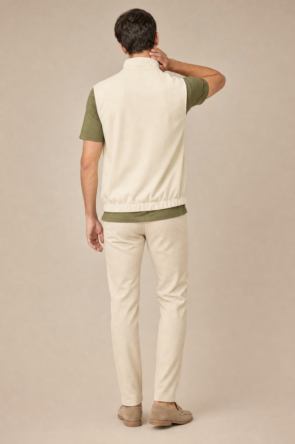Milano Reverso Set Crema & Oliva back