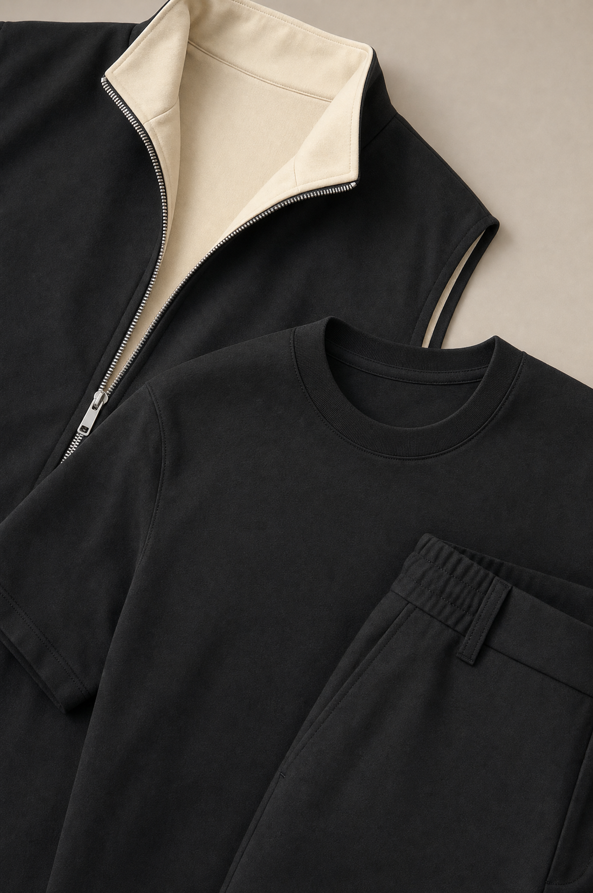 Milano Reverso Set Total Nero detail