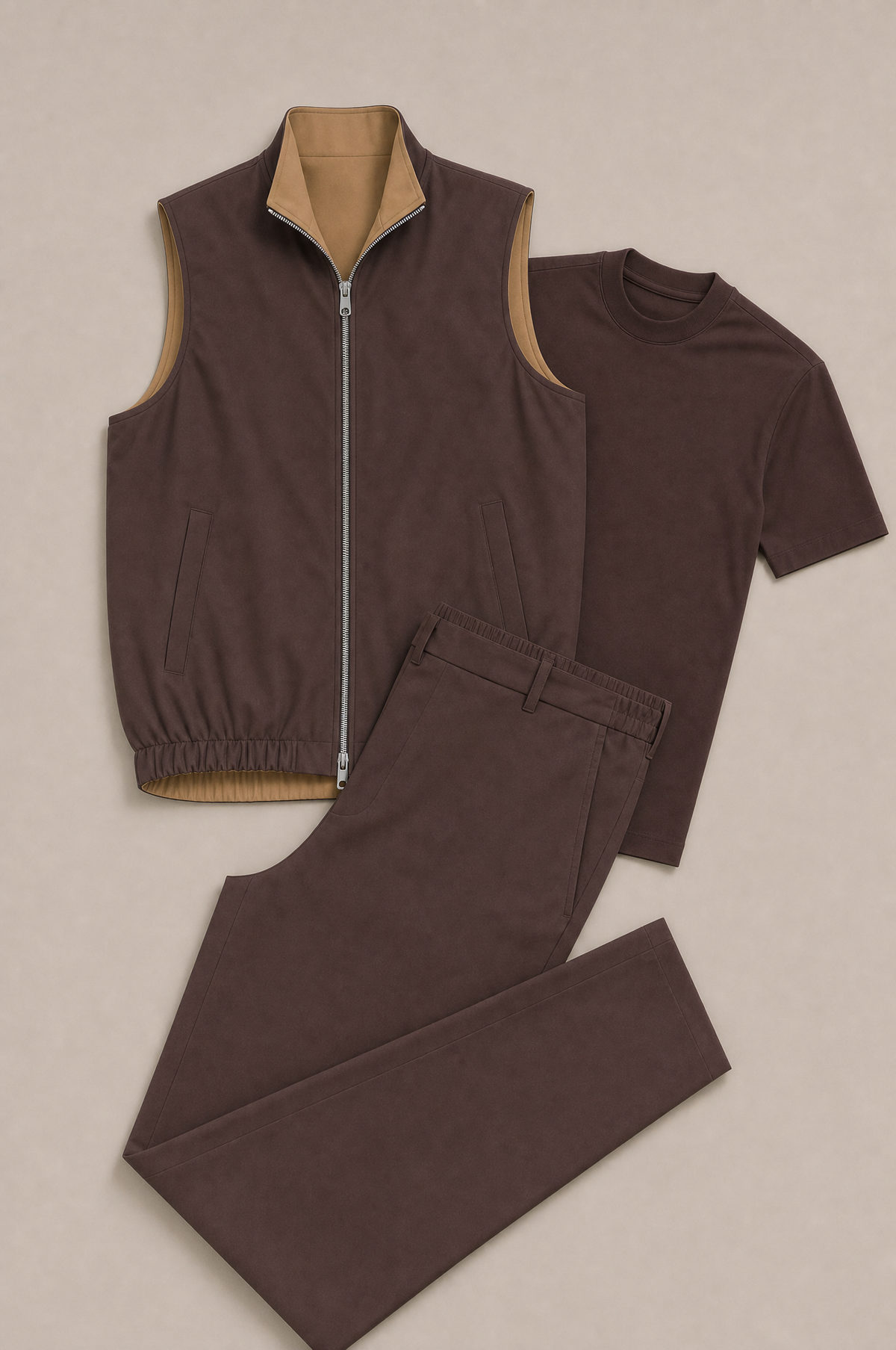 Milano Reverso Set Total Marrone flat-lay