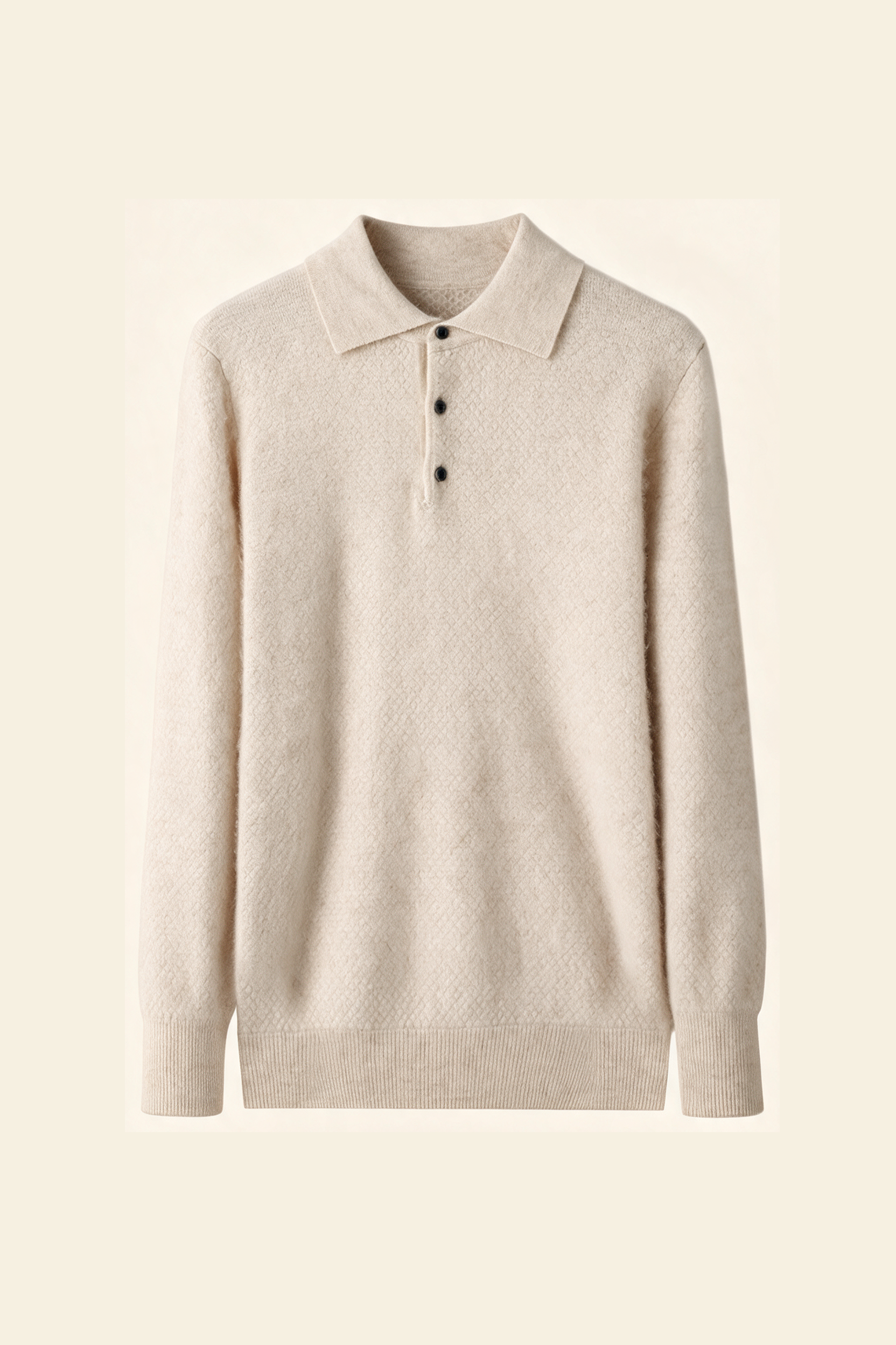 MILANO CASHMERE BERGAMO POLO - IVORY