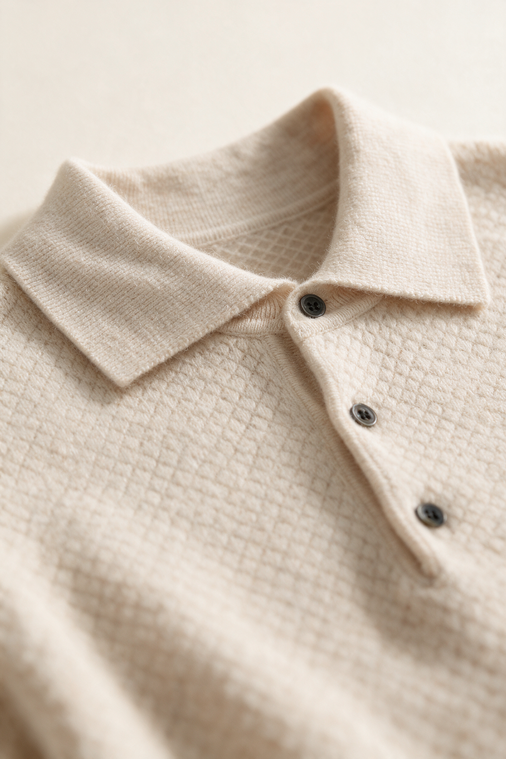 MILANO CASHMERE BERGAMO POLO - IVORY