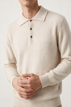 MILANO CASHMERE BERGAMO POLO - IVORY