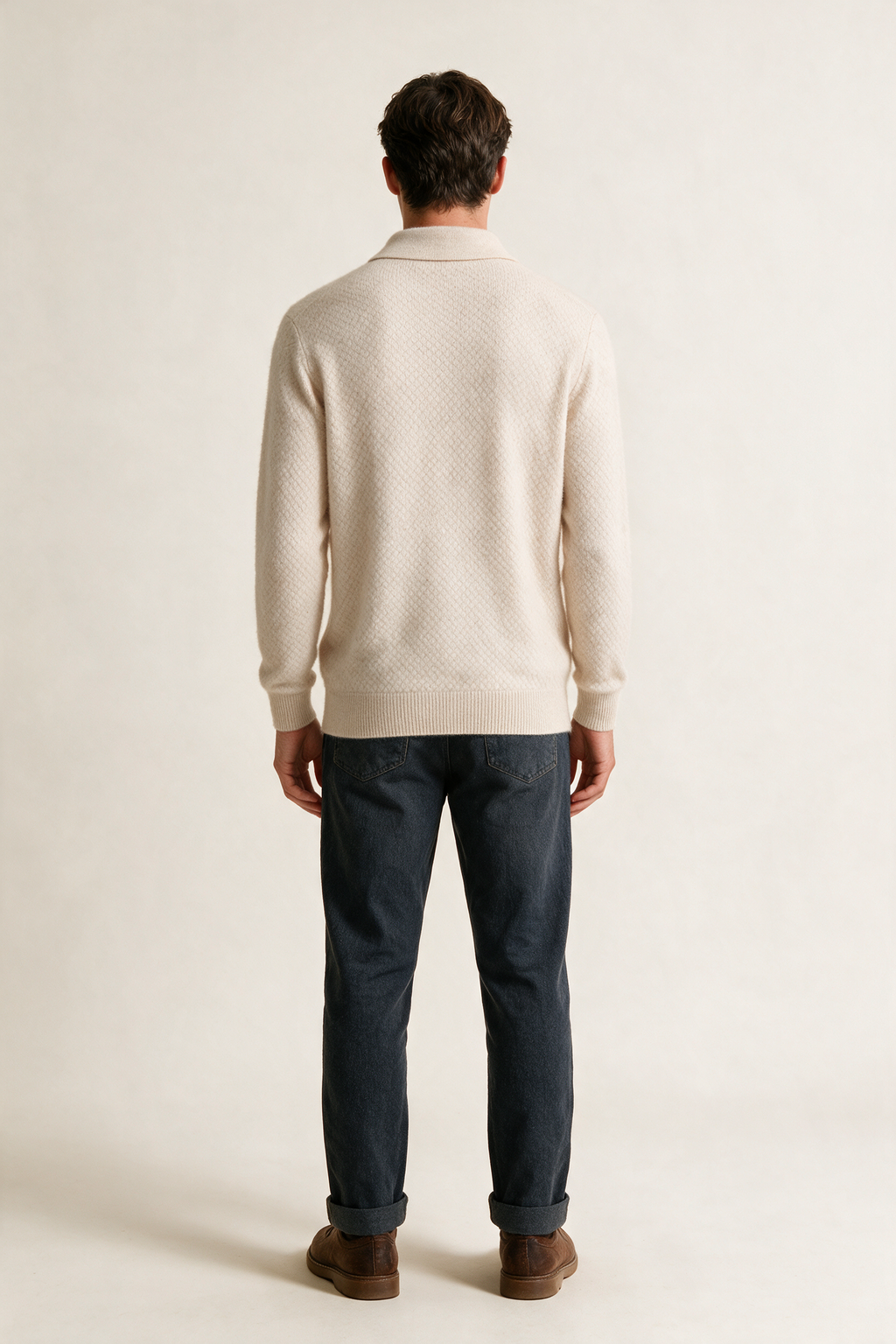 MILANO CASHMERE BERGAMO POLO - IVORY
