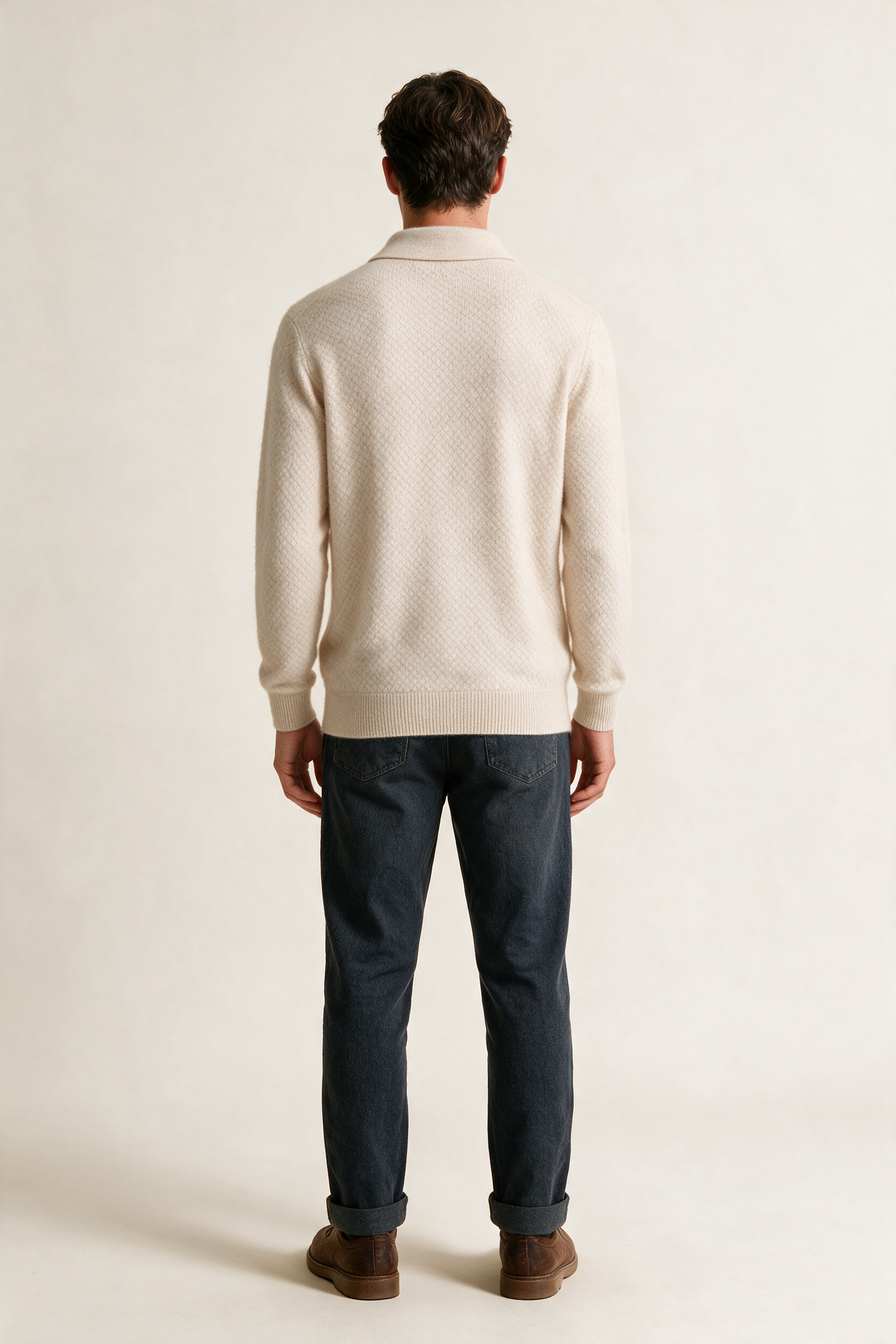 MILANO CASHMERE BERGAMO POLO - IVORY