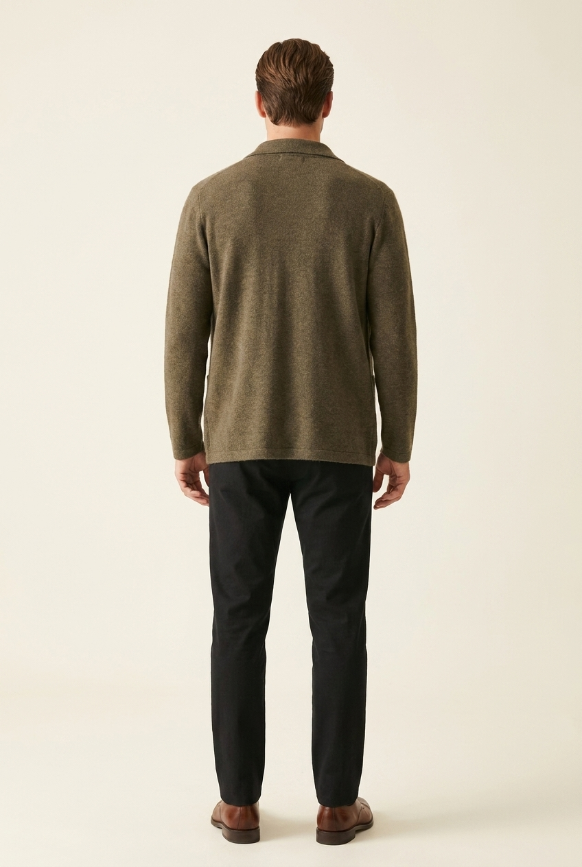 MILANO CASHMERE TORINO BLAZER - OLIVA