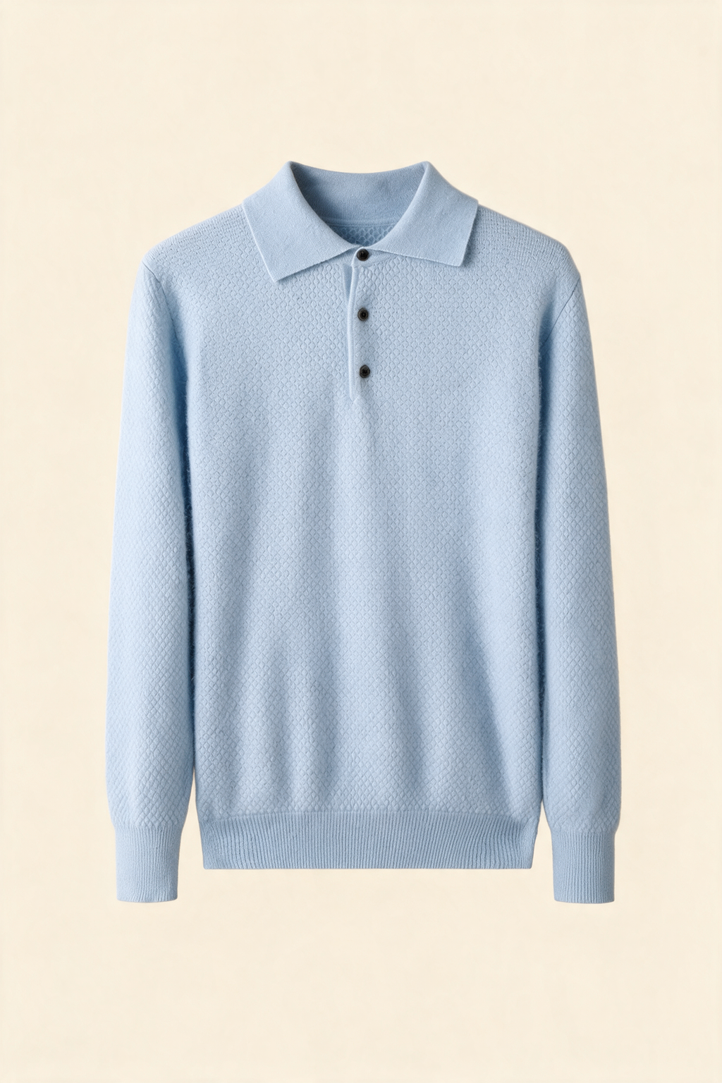 MILANO CASHMERE BERGAMO POLO - LIGHT BLUE