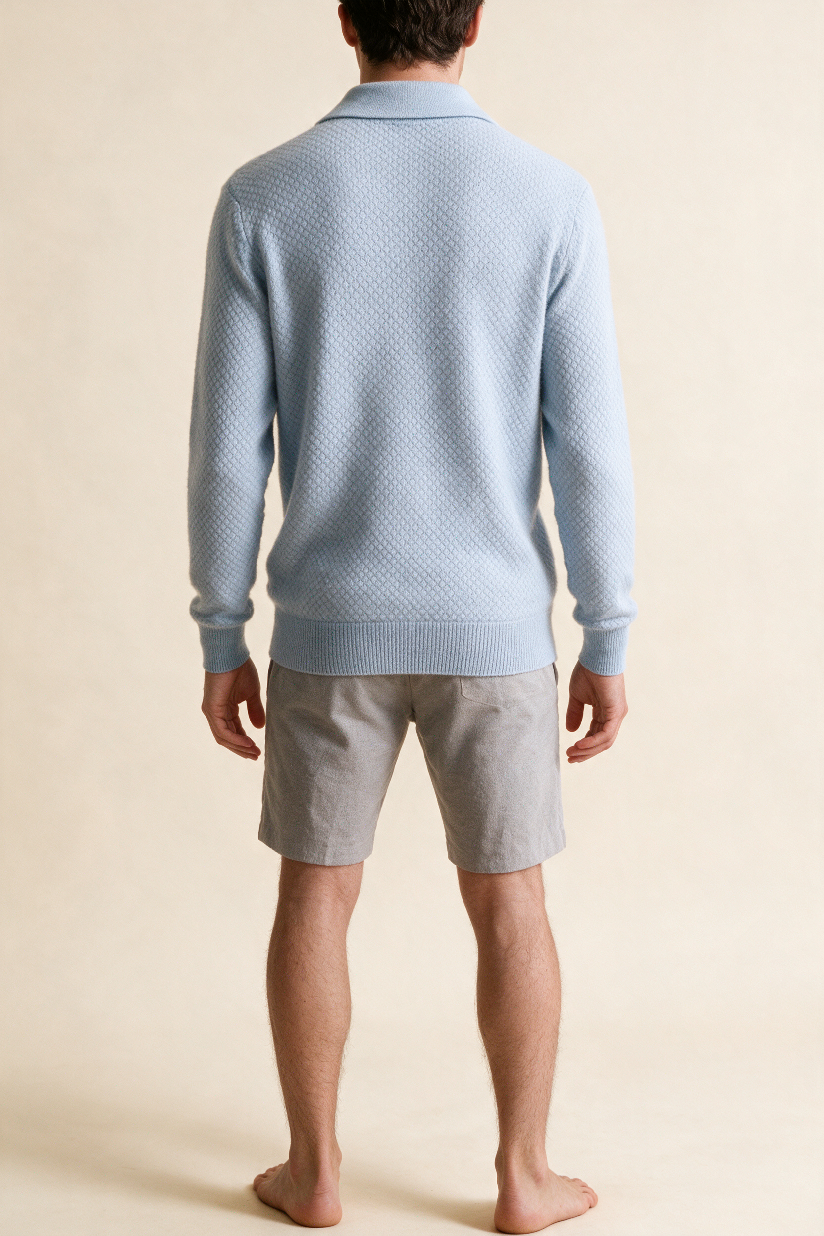 MILANO CASHMERE BERGAMO POLO - LIGHT BLUE