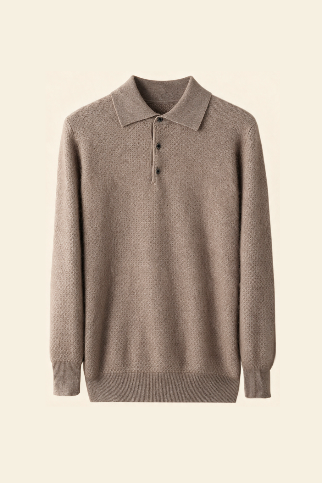 MILANO CASHMERE BERGAMO POLO - TAUPE