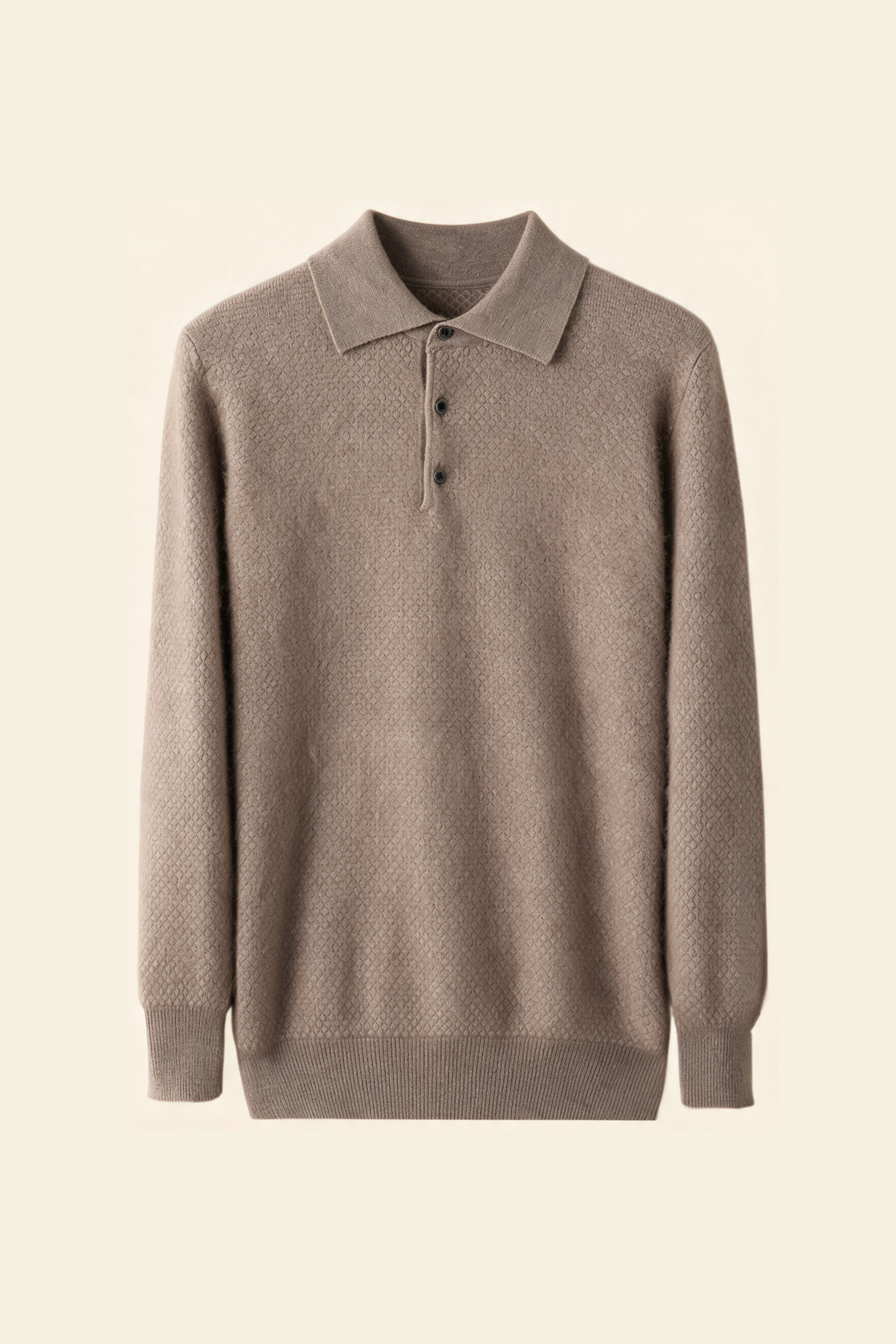 MILANO CASHMERE BERGAMO POLO - TAUPE