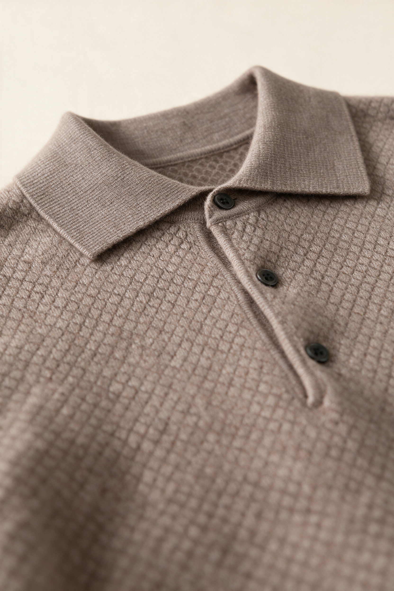 MILANO CASHMERE BERGAMO POLO - TAUPE