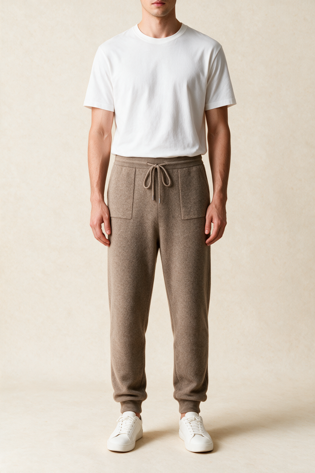 MILANO CASHMERE PURO JOGGER - TAUPE
