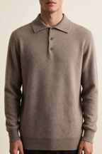 MILANO CASHMERE BERGAMO POLO - TAUPE