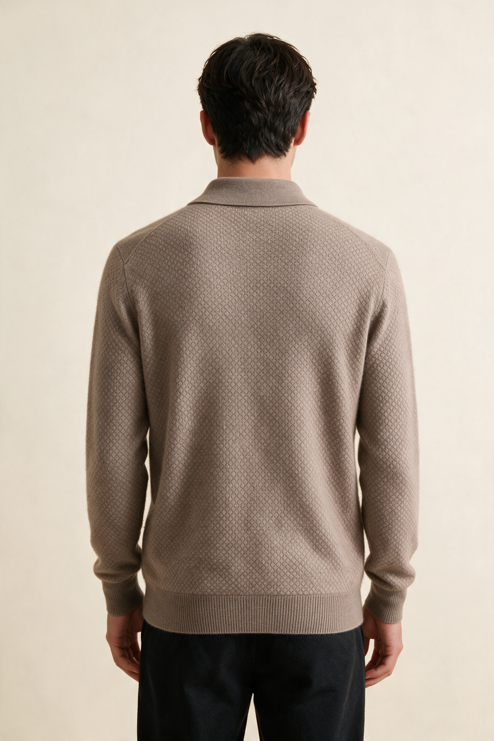 MILANO CASHMERE BERGAMO POLO - TAUPE