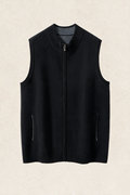 MILANO CASHMERE PIENO GILET - NERO
