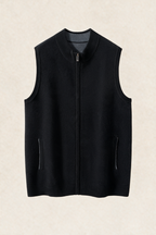 MILANO CASHMERE PIENO GILET - NERO