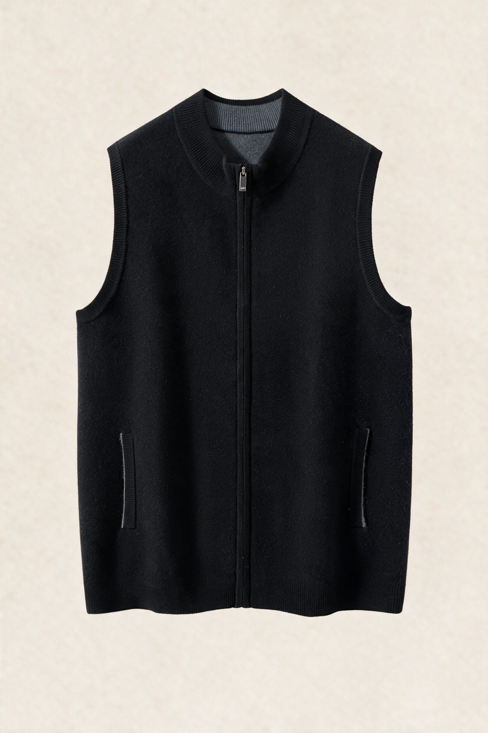 MILANO CASHMERE PIENO GILET - NERO